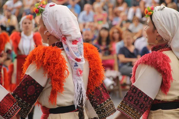 Danza Popolare Dalla Macedonia Festival Strada — Foto Stock