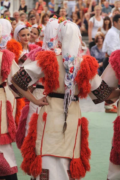 Volksdans Uit Macedonië Een Straatfestival — Stockfoto