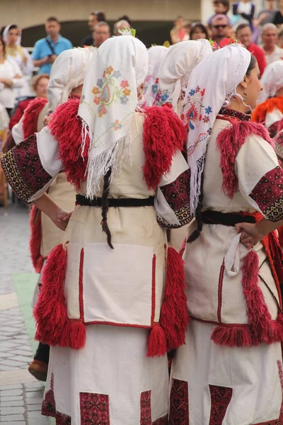 Λαϊκός Χορός Από Την Πγδμ Φεστιβάλ Δρόμου — Φωτογραφία Αρχείου