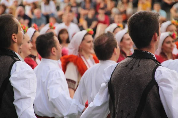 Volkstanz Aus Mazedonien Auf Einem Straßenfest — Stockfoto