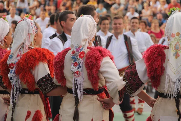 Λαϊκός Χορός Από Την Πγδμ Φεστιβάλ Δρόμου — Φωτογραφία Αρχείου