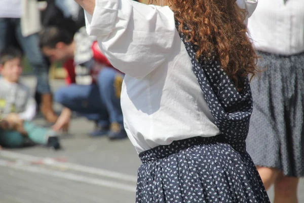 Traditioneller Baskischer Tanz Auf Einem Volksfest — Stockfoto