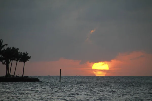 Dusk in the sea in a summer day