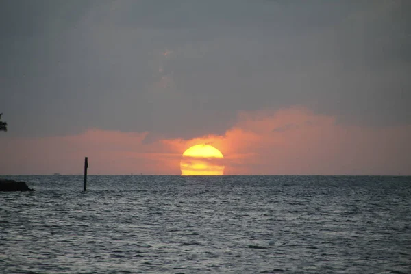 Dusk in the sea in a summer day