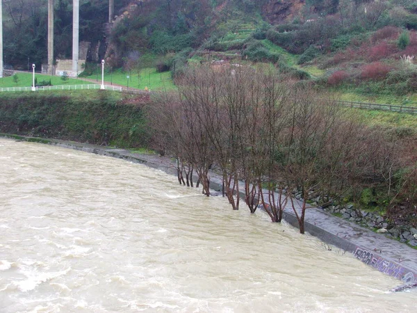 Rzeka Podczas Topienia — Zdjęcie stockowe