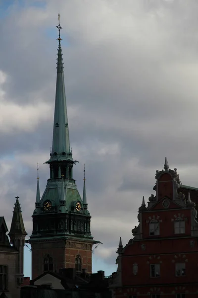 Архітектура Міста Стокгольм — стокове фото