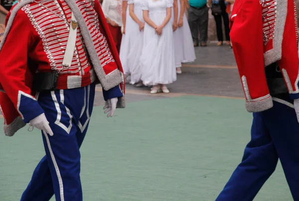 Polnische Tanzausstellung Einem Straßenfest — Stockfoto