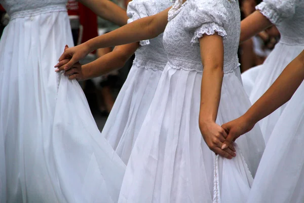 Polská Taneční Výstava Pouličním Festivalu — Stock fotografie