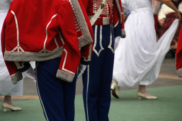 Polish dance exhibition in a street festival