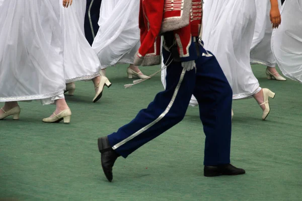 Bir Sokak Festivalinde Polonya Dansı Sergisi — Stok fotoğraf