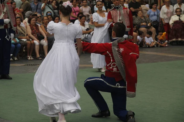 Polsk Dansutställning Gatufestival — Stockfoto