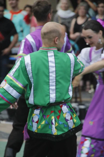Bir Sokak Festivalinde Rus Halk Dansları Sergisi — Stok fotoğraf