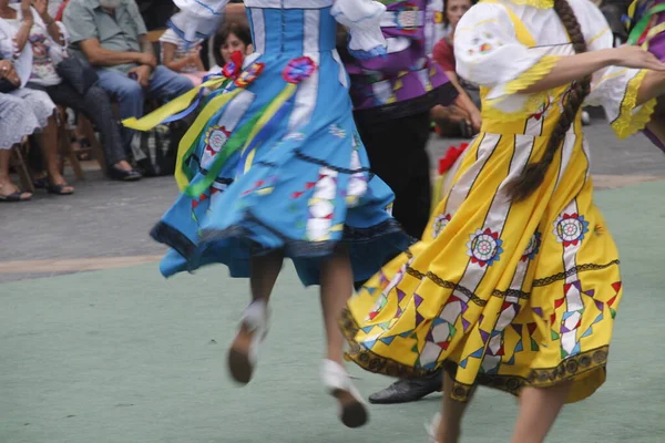 Exposition Danse Folklorique Russe Dans Festival Rue — Photo