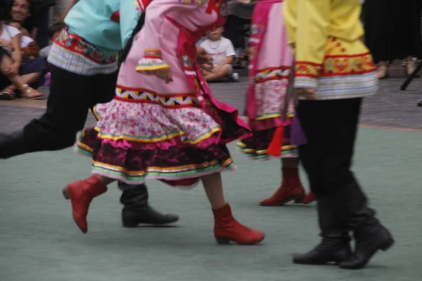 Russische Volkstanzausstellung Einem Straßenfest — Stockfoto