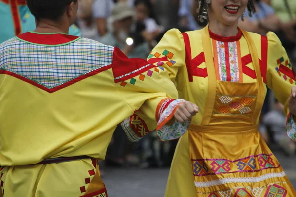 Russische Volksdans Tentoonstelling Een Straatfestival — Stockfoto