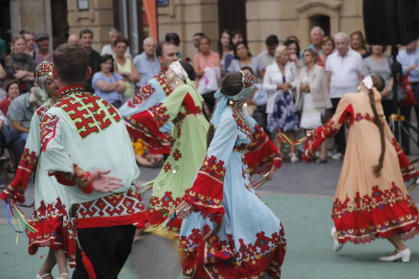 Russian Folk Dance Exhibition Street Festival — Stock Photo, Image