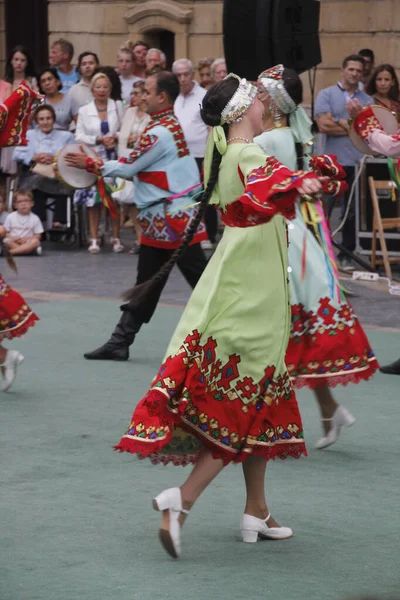 Ruská Lidová Taneční Výstava Pouličním Festivalu — Stock fotografie