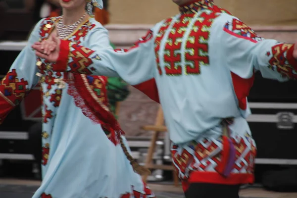 Mostra Danza Popolare Russa Festival Strada — Foto Stock