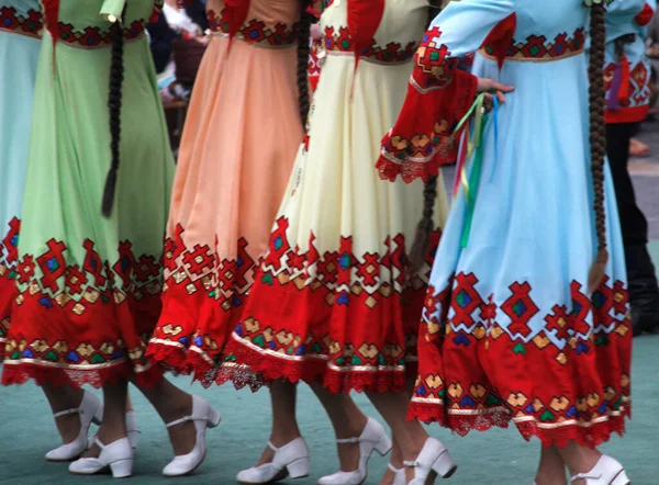 Russische Volkstanzausstellung Einem Straßenfest — Stockfoto