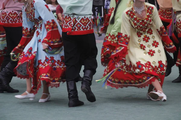 Exposition Danse Folklorique Russe Dans Festival Rue — Photo