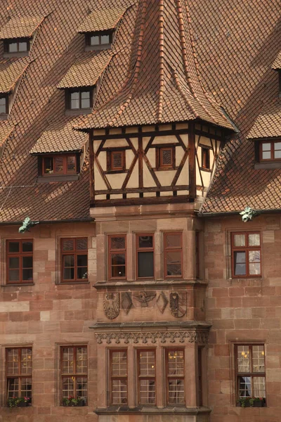 Κτίριο Στην Παλιά Πόλη Της Νυρεμβέργης — Φωτογραφία Αρχείου