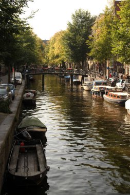 Amsterdam şehir merkezi manzarası