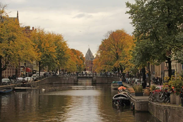 Pohled Centrum Amsterdamu — Stock fotografie