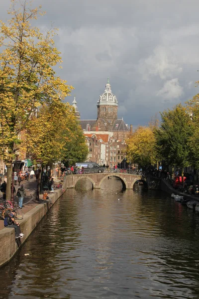 Pohled Centrum Amsterdamu — Stock fotografie