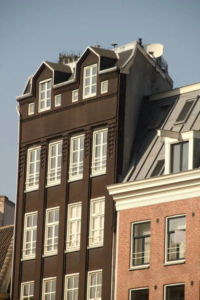 Widok Centrum Amsterdamu — Zdjęcie stockowe