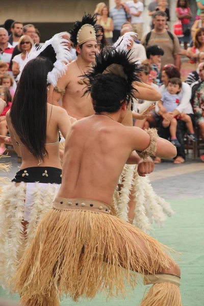 Mares Del Sur Bailan Festival Folclórico Callejero —  Fotos de Stock