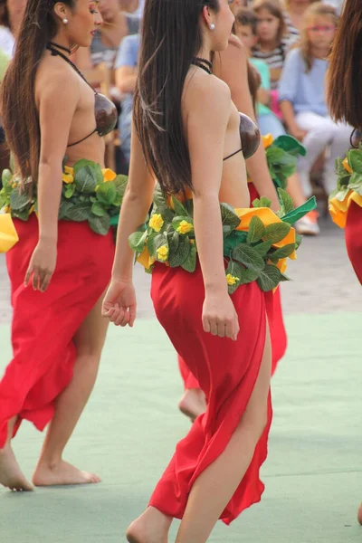 Söderhavet Dans Gata Folkfest — Stockfoto