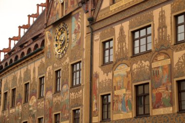 Eski Ulm kasabasının mimarisi.