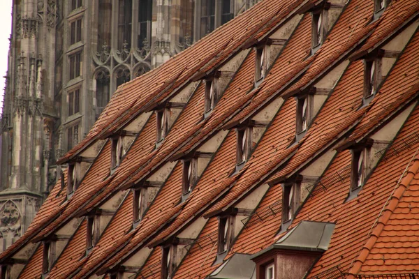 Αρχιτεκτονική Της Παλιάς Πόλης Του Ulm — Φωτογραφία Αρχείου
