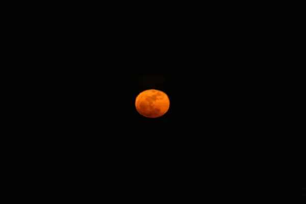 Blick Auf Den Mond Bei Nacht — Stockfoto