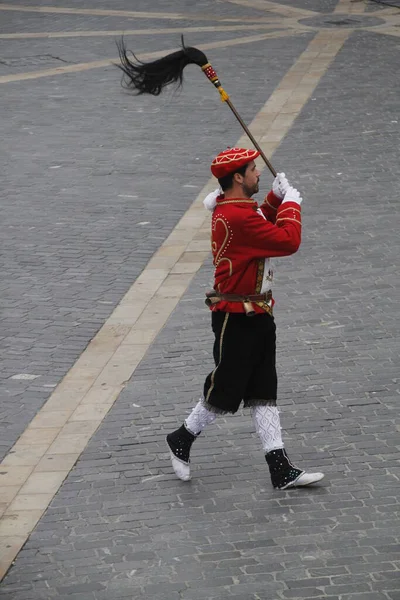 Danza Tradizionale Basca Una Festa Popolare — Foto Stock