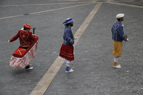 Traditionele Baskische Dans Een Volksfeest — Stockfoto