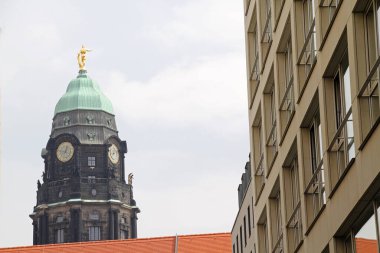 Almanya 'nın eski Dresden kentindeki anıtsal mimari