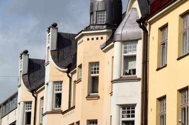 Helsinki şehrinin mimarisi.