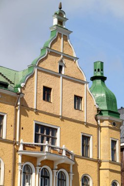 Helsinki şehrinin mimarisi.