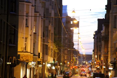 Helsinki şehrinin mimarisi.