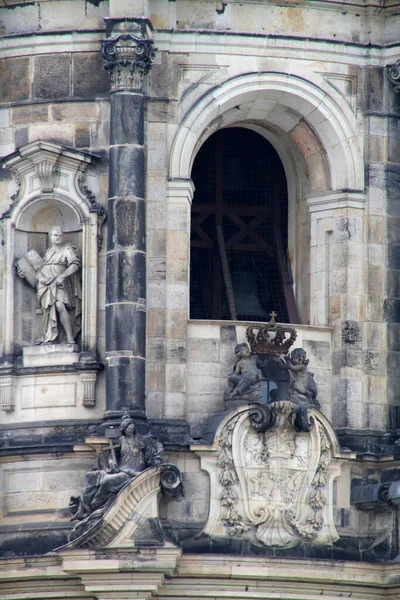 Zabytkowa Architektura Starym Mieście Dreźnie Niemcy — Zdjęcie stockowe