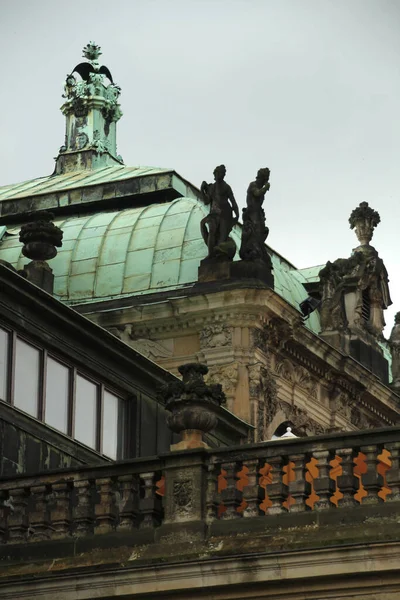 Μνημειακή Αρχιτεκτονική Στην Παλιά Πόλη Της Δρέσδης Γερμανία — Φωτογραφία Αρχείου