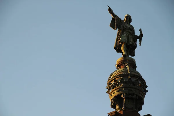 Monumento Cristóbal Colón Barcelona — Foto de Stock