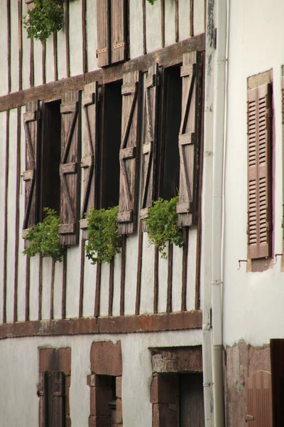 Typický Baskický Dům Jihu Francie — Stock fotografie