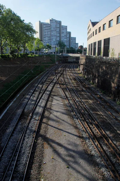 Ferroviária Ambiente Urbano — Fotografia de Stock