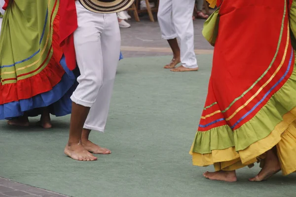 Kolombiya Halk Dansı Bir Sokak Festivalinde — Stok fotoğraf