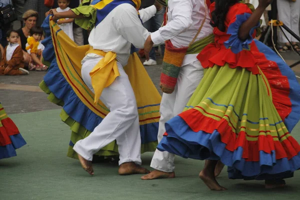 Danse Folk Colombienne Dans Festival Rue — Photo