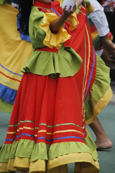 Kolumbien Volkstanz Auf Einem Straßenfest — Stockfoto