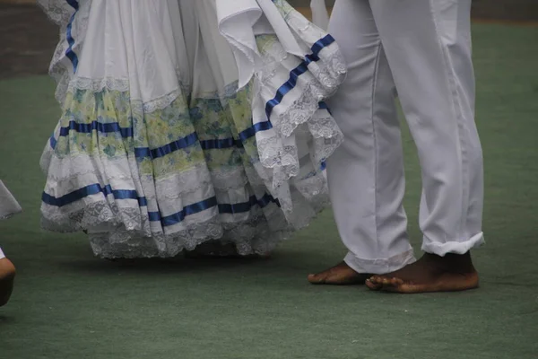 Colombia Folk Dans Een Straat Festival — Stockfoto