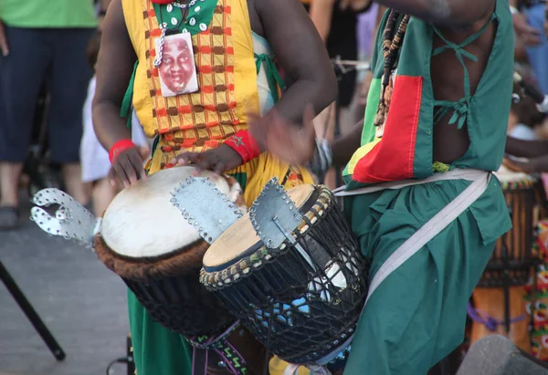 Volksdans Uit Kenia Een Straatfestival — Stockfoto